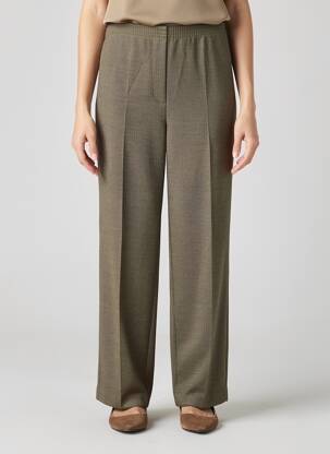 Pantalon droit tissage crêpe taille normale vert FINNKARELIA femme