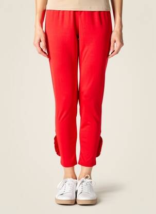 Legging tissage jersey taille normale rouge FRANCK ANNA femme