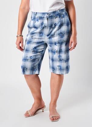 Bermuda taille à pinces taille normale bleu PIER BÉ femme