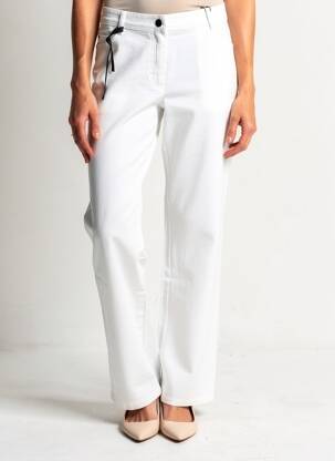 Pantalon droit stretch taille normale blanc OLSEN femme