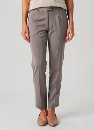 Pantalon slim taille haute taille haute gris QUATTRO femme