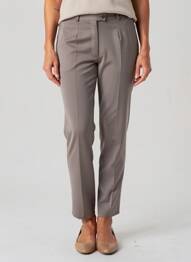 Pantalon slim poches taille haute gris QUATTRO femme