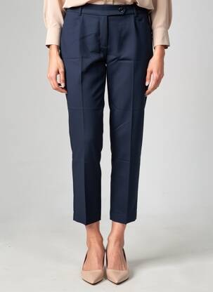 Pantalon 7/8 taille à pinces taille normale bleu OLSEN femme