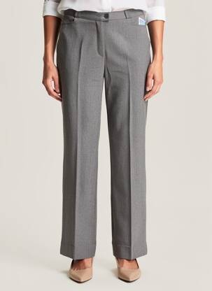 Pantalon droit taille à pinces taille normale bleu QUATTRO femme