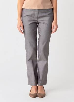 Pantalon slim taille élastique taille normale gris FRANK WALDER femme