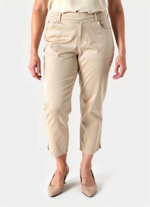 Pantalon 7/8 tissage popeline taille normale beige RABE femme