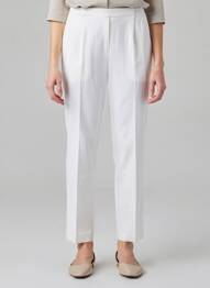 Pantalon slim taille élastique taille normale blanc FINNKARELIA femme