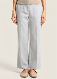 Pantalon droit taille élastique taille normale gris FRANK WALDER femme