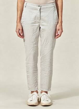 Pantalon chino tissage popeline taille normale gris TONI femme