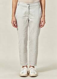 Pantalon chino tissage popeline taille normale gris TONI femme