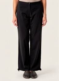 Pantalon droit fermeture zippée sous rabat boutonné taille normale noir LEWINGER femme