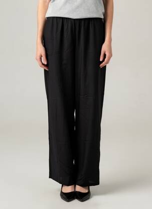 Pantalon droit tissage popeline taille normale noir SOYACONCEPT femme