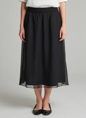 Jupe longue coupe fluide noir SOYACONCEPT femme
