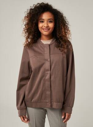 Veste casual col rond marron SOYACONCEPT femme