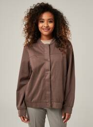 Veste casual col rond marron SOYACONCEPT femme