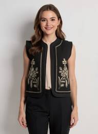 Gilet sans manche sans manche noir SOYACONCEPT femme