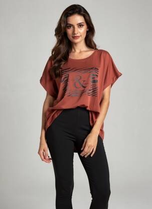 Top manches courtes manches courtes orange SOYACONCEPT femme