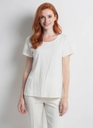 T-shirt coupe cintrée manches courtes blanc SOYACONCEPT femme