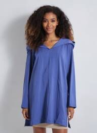 Tunique manches longues col v bleu COUTURIST femme