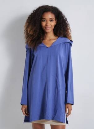 Tunique manches longues col v bleu COUTURIST femme
