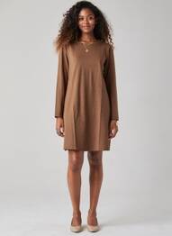 Robe courte manches longues manches longues marron COUTURIST femme