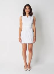 Robe courte sans manche sans manche blanc DENIM &DRESS femme