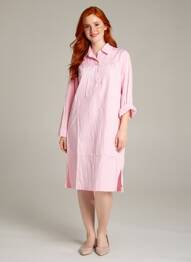 Robe mi-longue manches longues manches longues rose COUTURIST femme