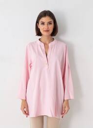 Tunique manches longues col v rose COUTURIST femme