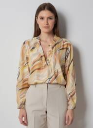 Tunique manches longues tissage crêpe beige COUTURIST femme