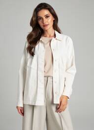 Veste casual coupe droite blanc COUTURIST femme