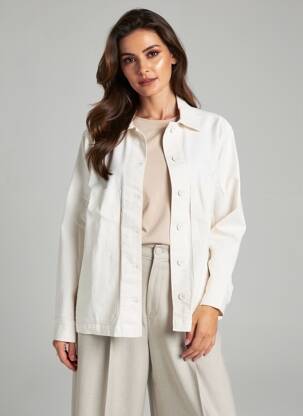 Veste casual coupe droite blanc COUTURIST femme