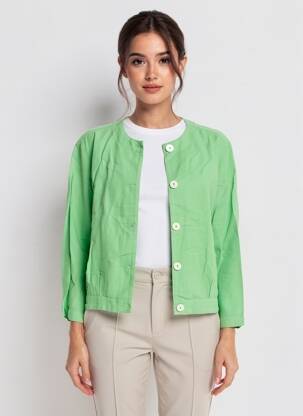Veste casual col rond vert COUTURIST femme