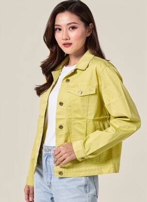 Veste casual coupe droite jaune COUTURIST femme