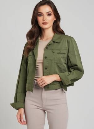 Veste casual coupe droite vert COUTURIST femme