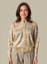 Pull stretch manches longues vert EDWIGE femme