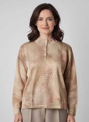 Pull coupe droite manches longues beige GRIFFON femme