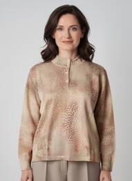 Pull col rond manches longues beige GRIFFON femme