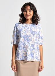 Pull col bateau manches courtes bleu ESCORPION femme