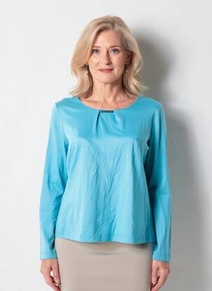 T-shirt manches longues manches longues bleu RABE femme