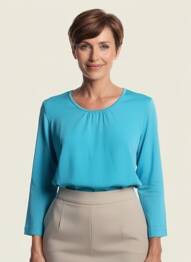Top stretch manches 3/4 vert RABE femme