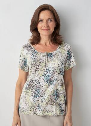 T-shirt stretch manches courtes noir GRIFFON femme