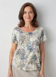 T-shirt stretch manches courtes noir GRIFFON femme