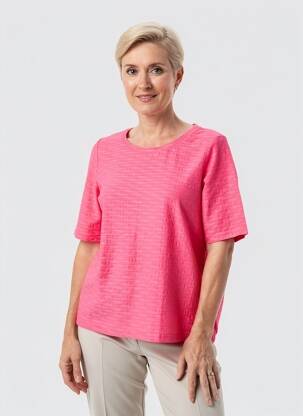 T-shirt stretch manches courtes rose RABE femme