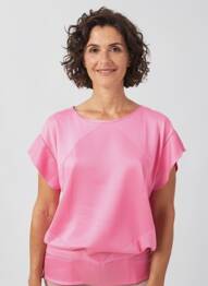 T-shirt col rond manches courtes rose OLSEN femme