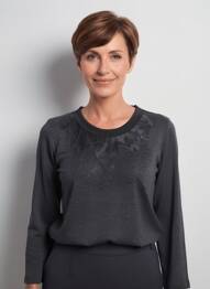 T-shirt manches longues manches longues gris GRIFFON femme