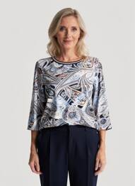 T-shirt manches 3/4 manches 3/4 bleu OLSEN femme