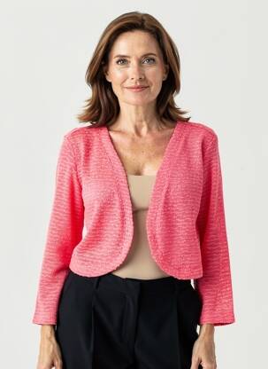 Boléro maille fine rose JEAN GABRIEL femme
