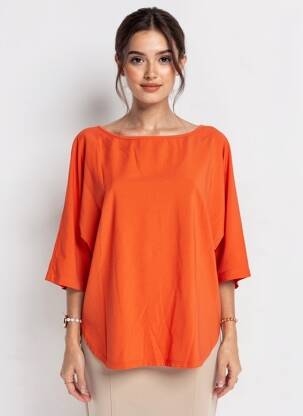 Top manches 3/4 orange COUTURIST femme