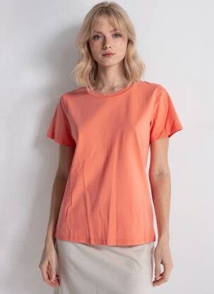 T-shirt coupe droite manches courtes orange COUTURIST femme
