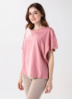 T-shirt coupe droite manches courtes rose COUTURIST femme